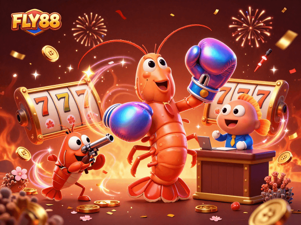 Experience the thrill of FLY88 with vibrant 3D characters and exciting casino games.