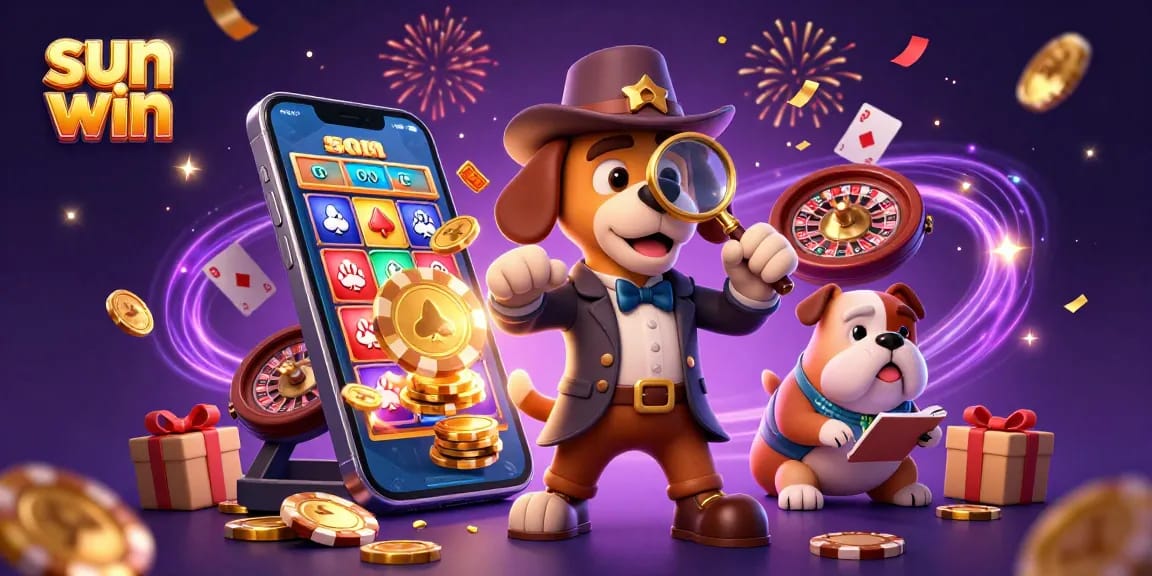 Engage with captivating casino action in the sun win scene with colorful slot games and playful characters.