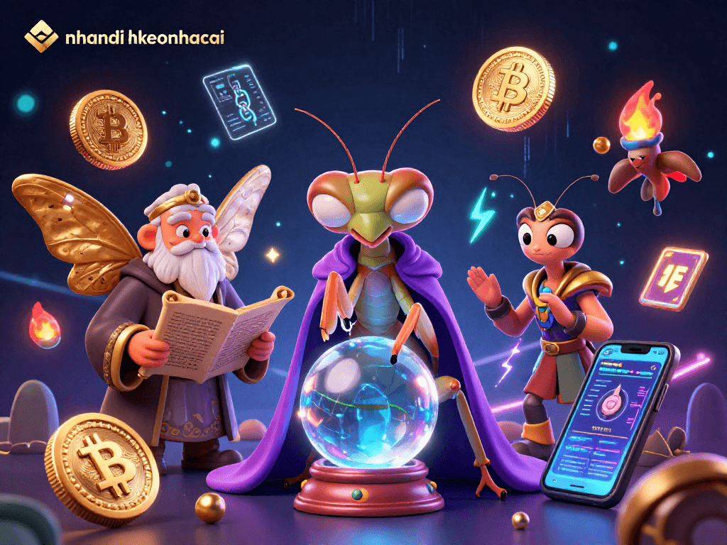 Engage with nhandinhkeonhacai's vibrant casino scene featuring 3D fortune teller and crypto elements.