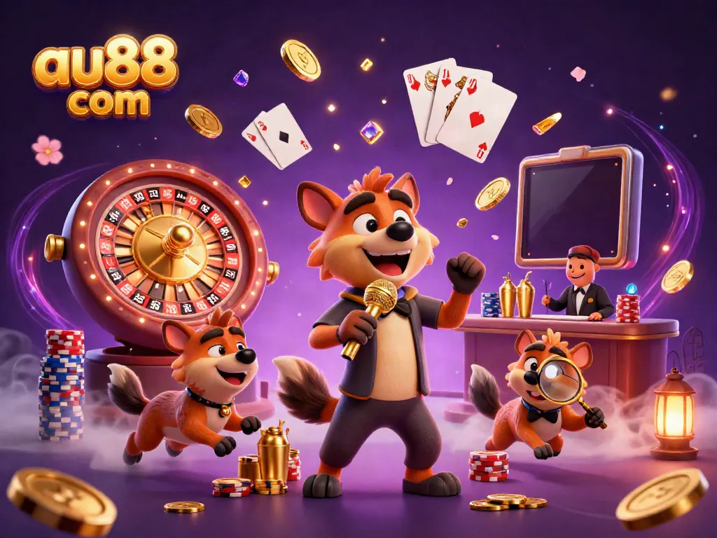 Experience excitement at au88 com casino with 3D hyenas engaging in comedy and gaming.