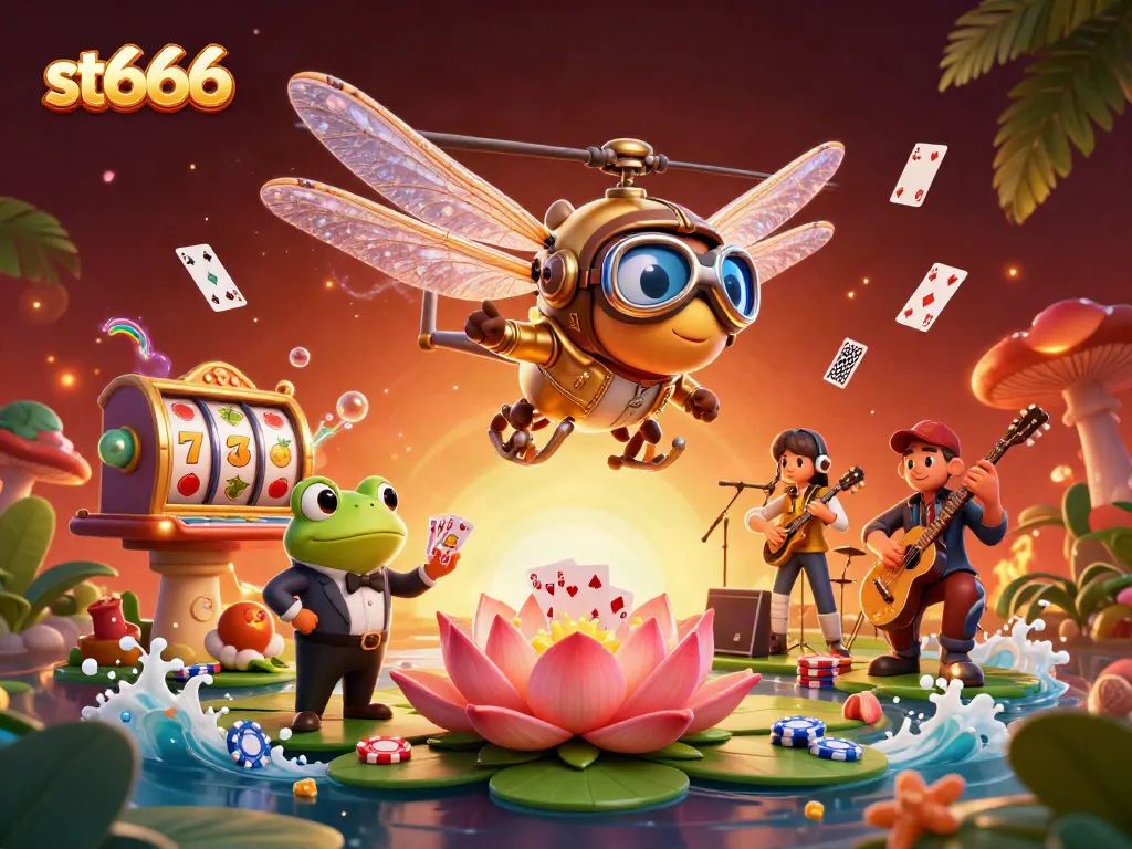 Engage in thrilling gameplay at st666 with vibrant 3D characters in a dynamic casino scene.