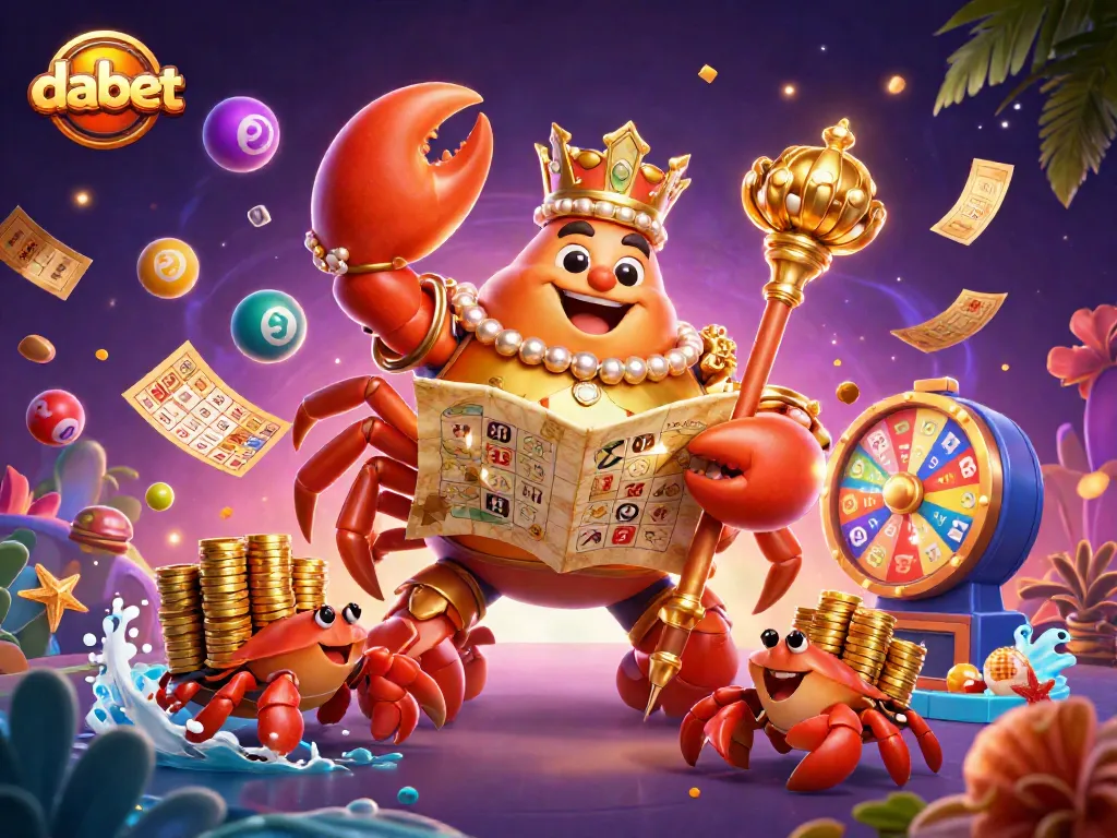 dabet engages in vibrant bingo action amidst colorful elements in a dynamic gaming scene.