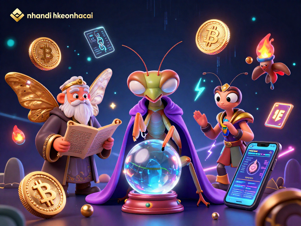 Engage with nhandinhkeonhacai's vibrant casino scene featuring 3D fortune teller and crypto elements.