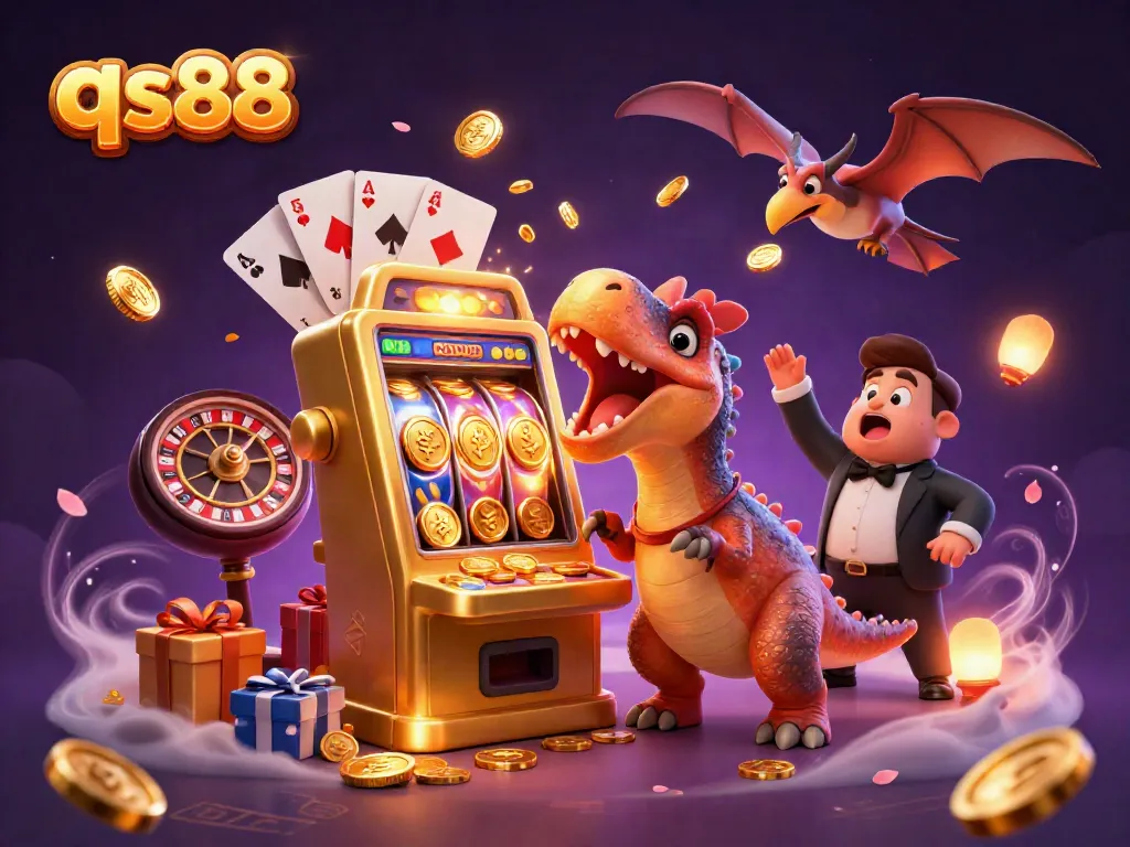 Experience qs88's dynamic gaming scene with exciting characters and captivating casino elements.