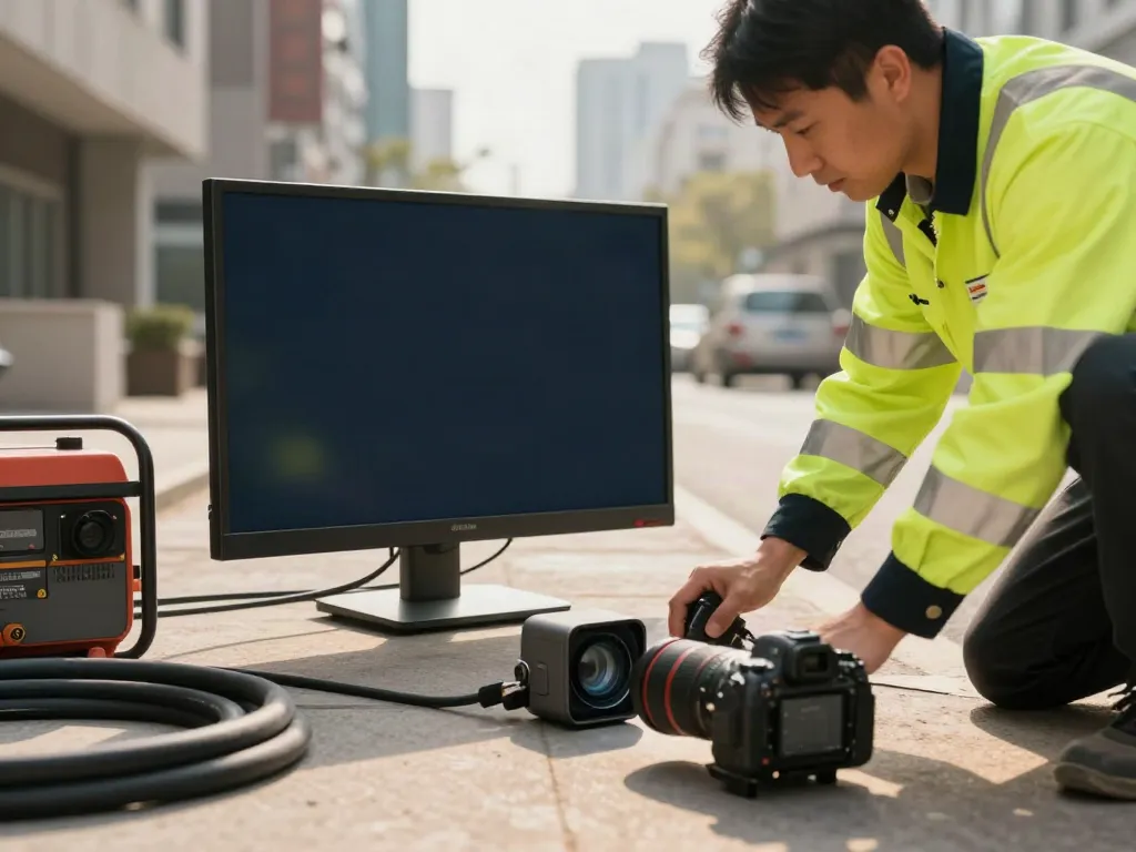 CCTV Drainage Surveyors London performing a detailed inspection using advanced technology in an urban setting.