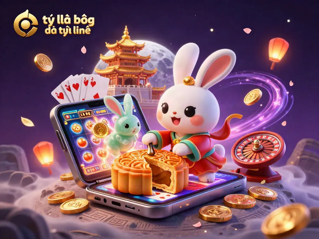 Experience the excitement of tỷ lệ bóng đá trực tuyến with a vibrant 3D scene featuring engaging casino elements.