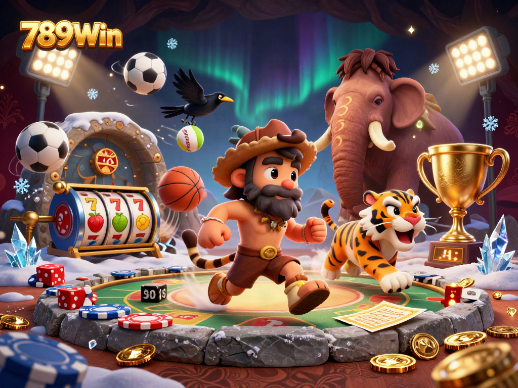 Bettors enjoy thrilling wins at 789Win, with a vibrant prehistoric casino scene alive with gambling excitement.