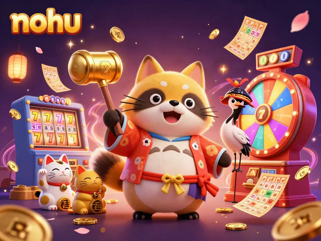 Experience thrilling jackpot excitement with nohu-themed gameplay, featuring lucky charms and vibrant reels.