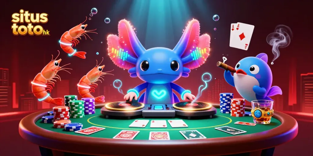 Experience the excitement of situs toto hk with vibrant 3D casino characters in an energetic scene.