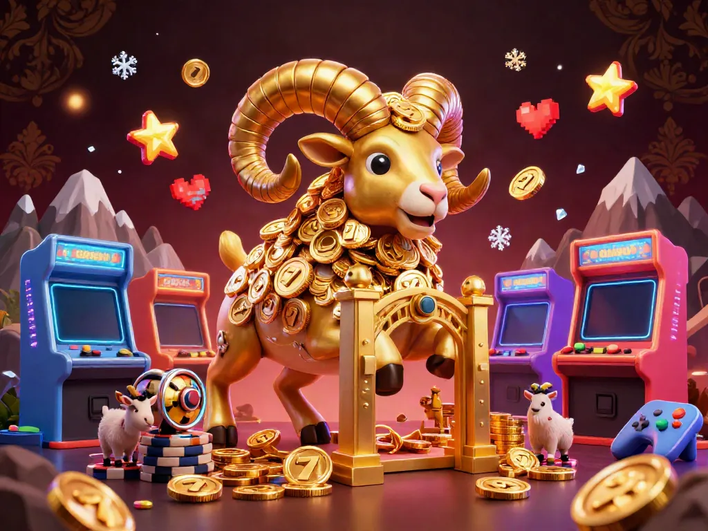 Experience immersive casino adventure with au88's golden ram and vibrant game elements.