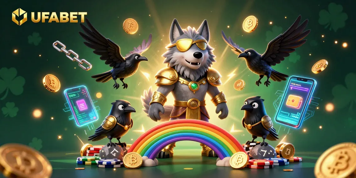 Experience the excitement of UFABET with thrilling gambling features depicted in a vibrant 3D illustration.