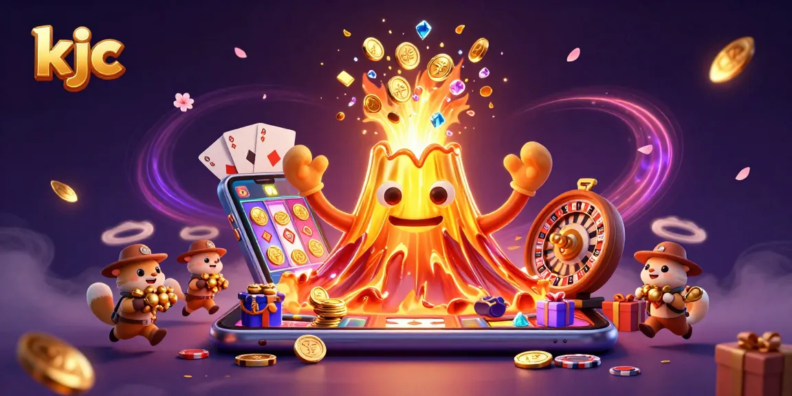 KJC elevates your gameplay with a vibrant 3D casino scene of treasures and adventure.