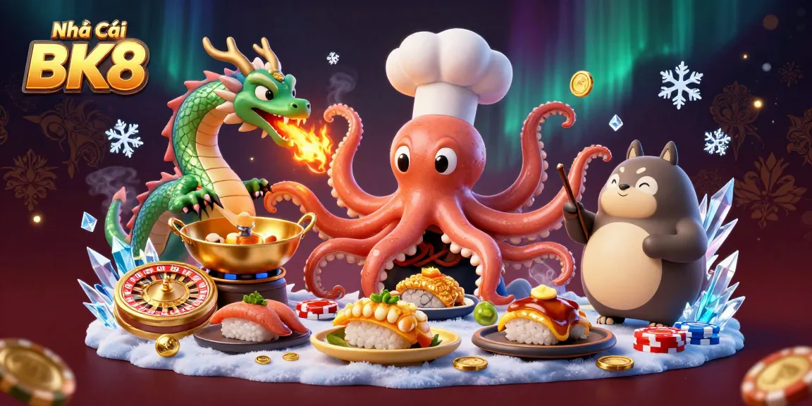 Experience dynamic gaming at Nhà Cái BK8 with vibrant elements and interactive characters.