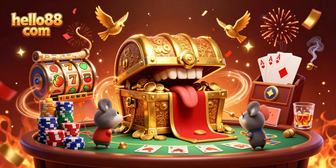 Engage in thrilling gameplay at hello88 com, featuring vibrant slot reels and dynamic casino elements.