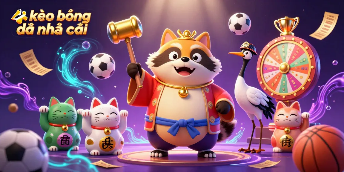Join the excitement with kèo bóng đá nhà cái in this dynamic sports betting scene featuring cheerful characters and vibrant game elements.
