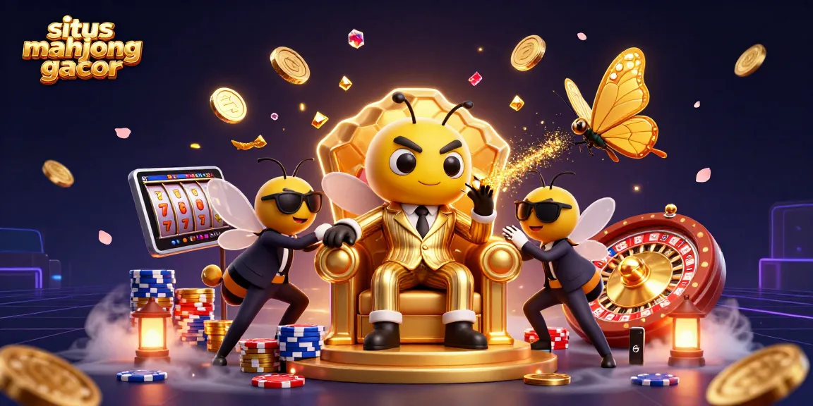 Engage with situs mahjong gacor through vibrant casino-themed 3D illustration featuring exciting slot elements and dynamic characters.