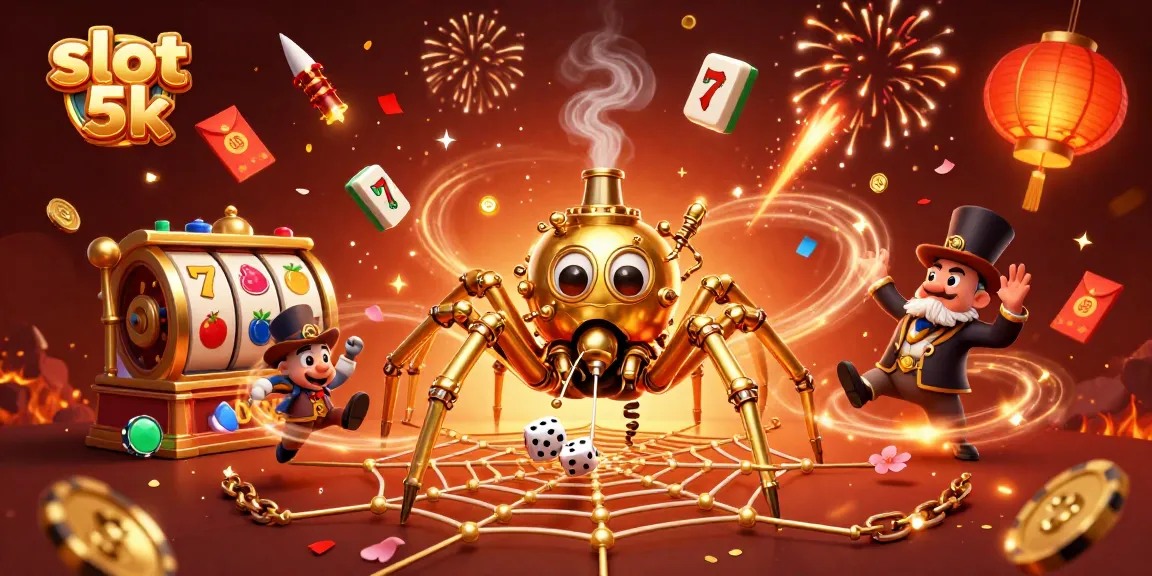 Experience thrilling gameplay on slot 5k with immersive casino elements and festive decorations.