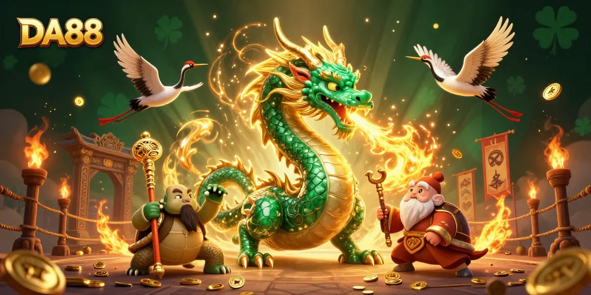Experience the thrill of DA88 as players engage in epic battles with a dragon and sage!